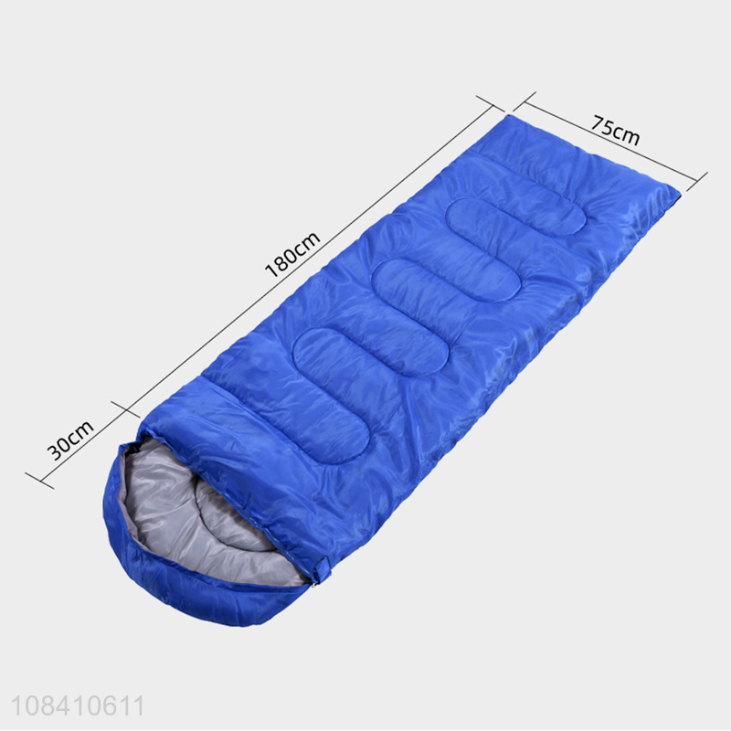 Hot selling three seasons ultralight envelop style sleeping bag with cap