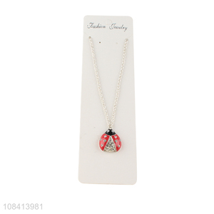 New Arrival Creative Ladybug Necklace for Ladies Decoration