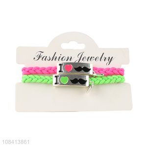 New design braided twist wristband fashion bracelet