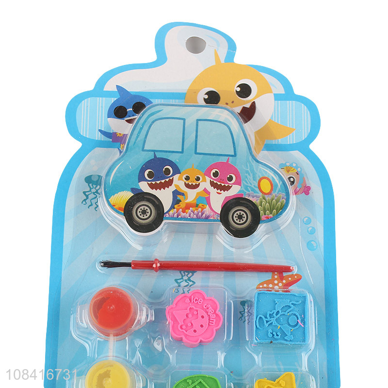 Yiwu wholesale plastic cartoon stampers children toys set