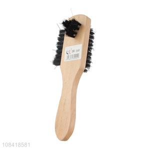 High quality shoe care tool 3-sided cleaning brush for leather shoes