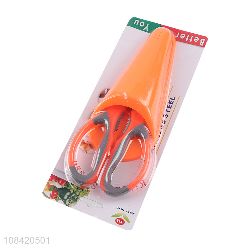 China wholesale chicken meat scissors with cover