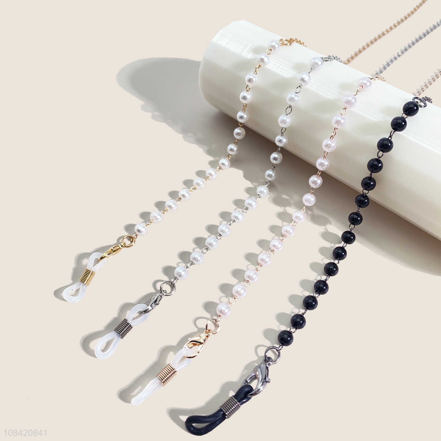 Low price wholesale elegant pearl glasses chain for ladies