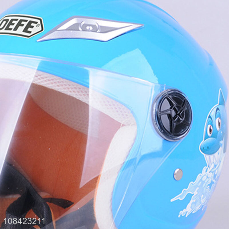 High quality cartoon printed electric vehicle helmet for child