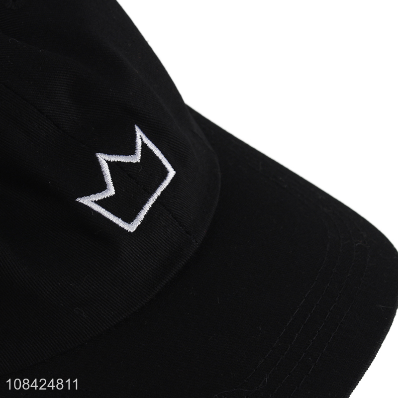 Hot sale 100% cotton corduroy baseball cap with crown embroidery