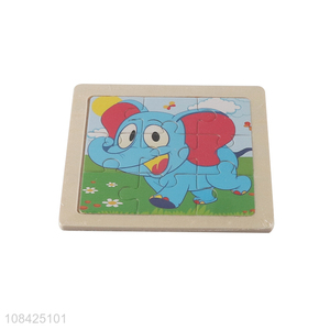 Factory price mini cartoon elephant jigsaw puzzle for toddlers 1-3