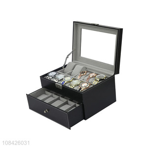 Factory direct sale pu leather 20-bit double-layer watch case