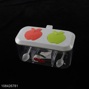 Wholesale plastic condiment box kitchen seasoning box