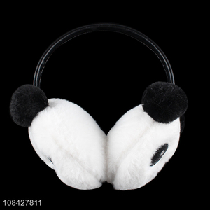 China wholesale girls cute panda warm plush earmuffs