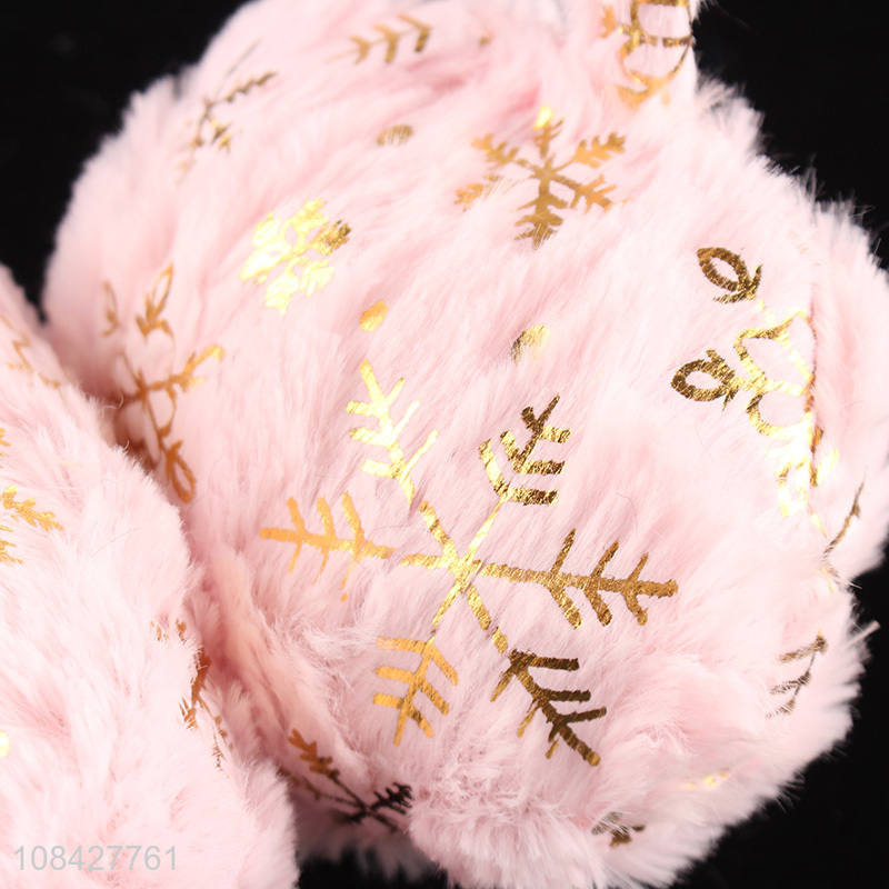 Good quality pink furry earmuffs fashion warm earmuffs