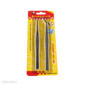 Factory wholesale 2pcs tweezers portable tool tweezers