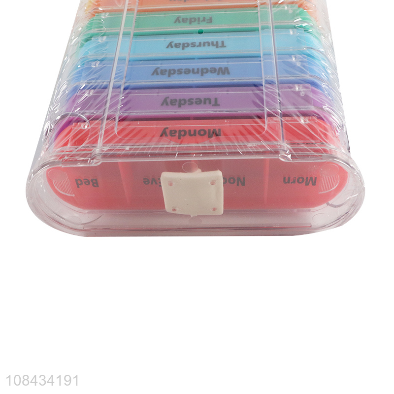 Factory wholesale creative drawer type 7 days pill boxes