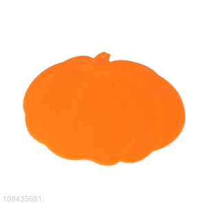 Good quality eco-friendly dining table mat silicone pumpkin placemat for decor
