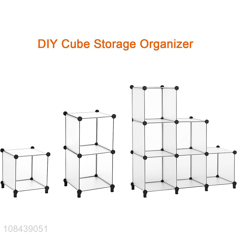 Hot selling DIY cube storage organizer cube closet plastic storage shelf shoe rack