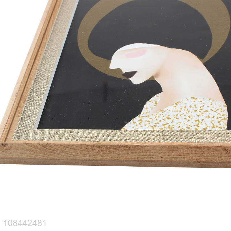 Good quality decorative PS photo frame imitated wood picture frame