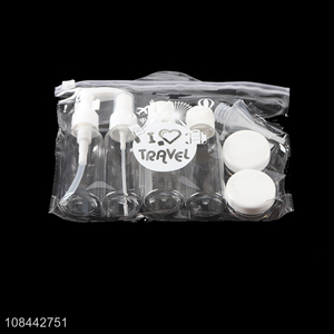 Popular products 9pieces travel cosmetic bottle kit wholesale