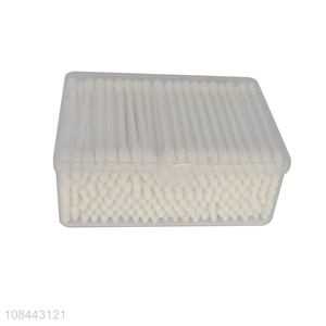 Factory supply 200pcs organic strong wooden sticks cotton swabs wholesale