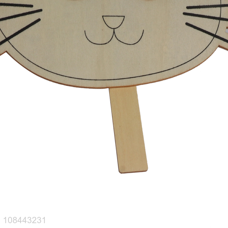 High quality cartoon cat wooden mask for sale