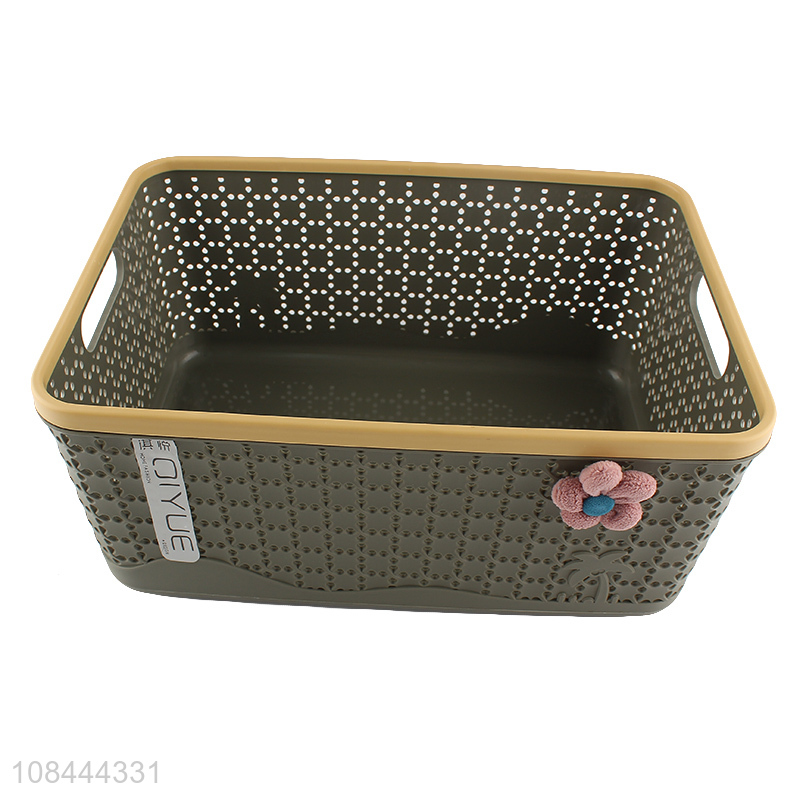 Good quality trendy plastic storage bin lidded storage basket for toys