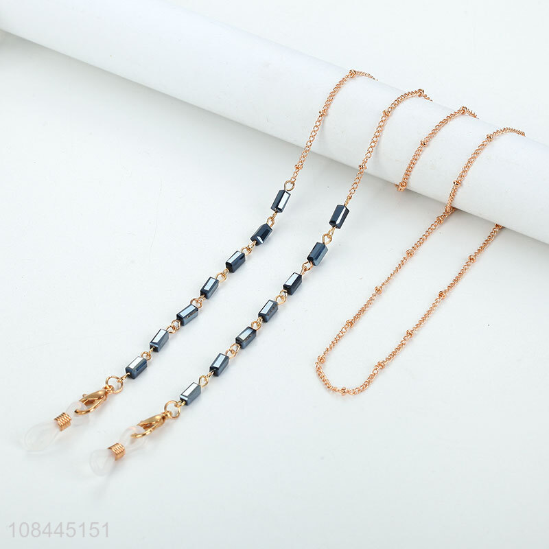 Wholesale price glass bead chain fashion glasses chain