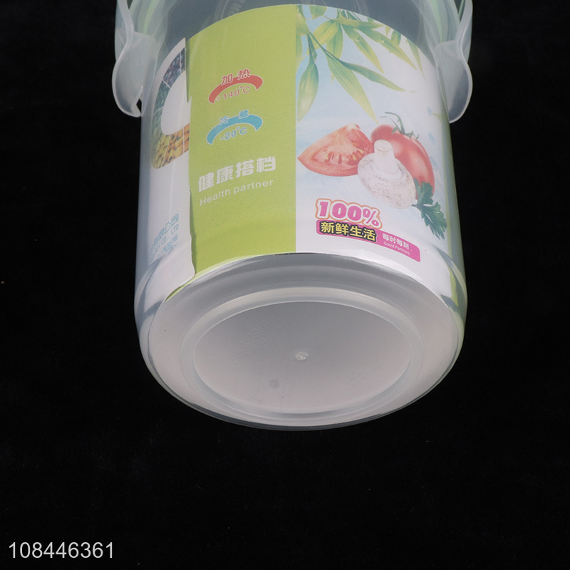 Wholesale round food grade plastic refrigerator food container airtight food crisper