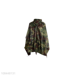 Good price raincoat fashion camouflage poncho wholesale