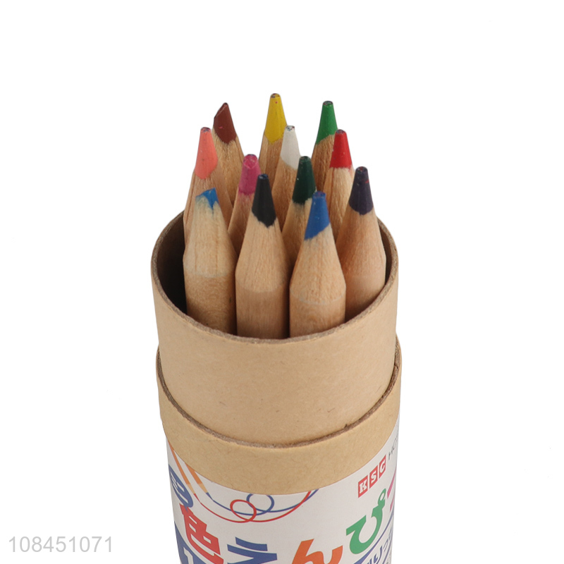 Hot selling 12pcs colored pencils set for kids drawing and coloring