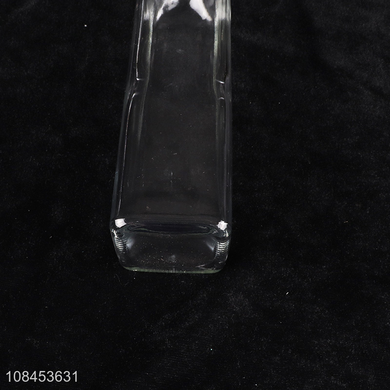 Factory price clear glass olive oil dispenser bottle sauce vinegar cruet