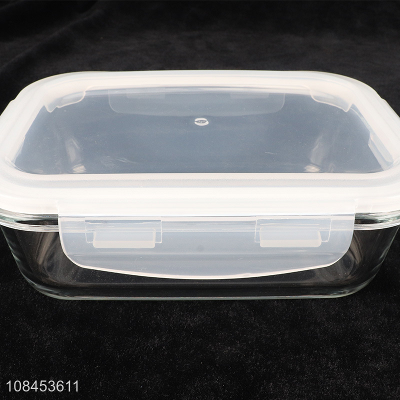 Good quality transparent high borosilicate glass food container storage box