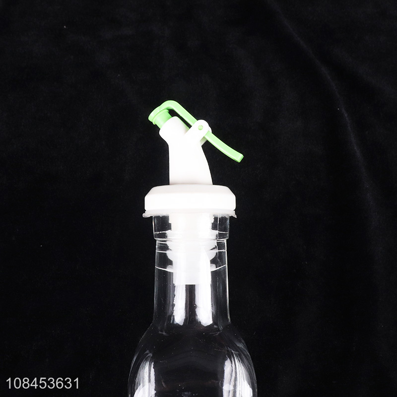 Factory price clear glass olive oil dispenser bottle sauce vinegar cruet