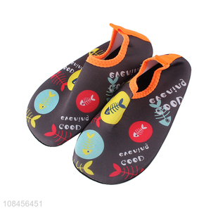 Hot selling kids water shoes aqua socks barefoot slip-on for beach