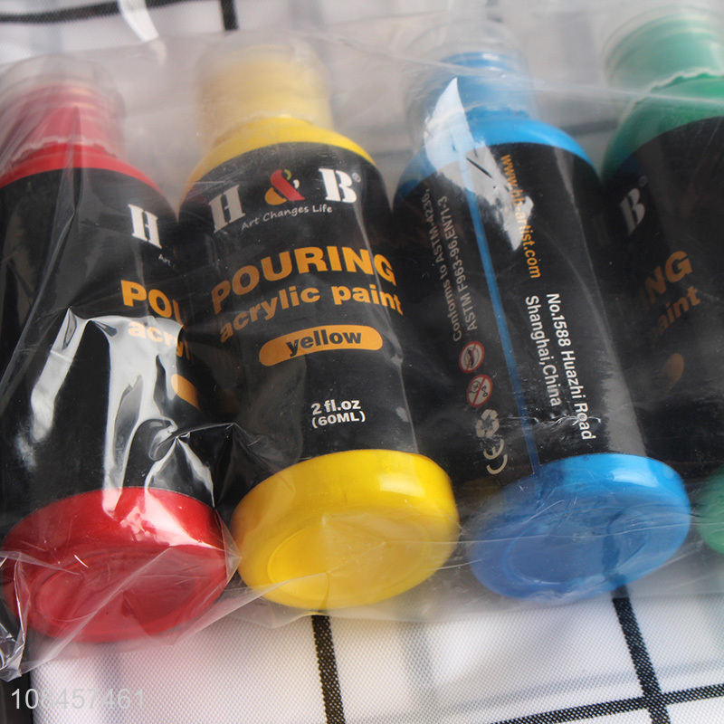 Hot products 6 color fluid acrylic pigment set for sale