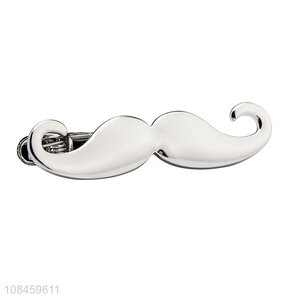 Low price cute beard tie clips business collar pins