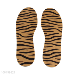 Factory supply zebra print latex shoe insoles sweat absorption shoe insoles