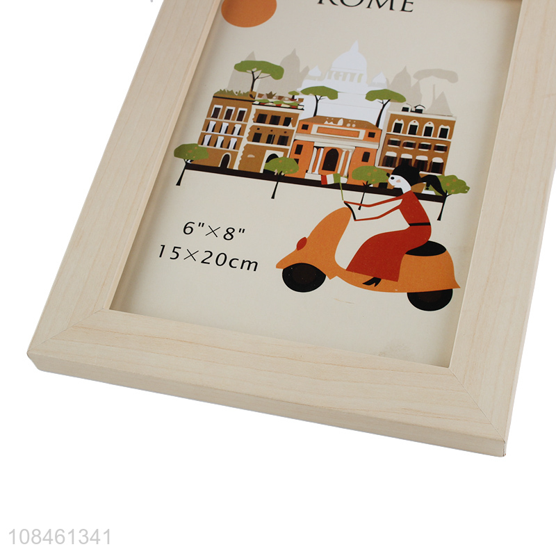 Good quality wooden grain density board picture frame for display pictures