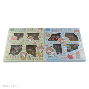 Low price 100 piece hand account stickers gift box set