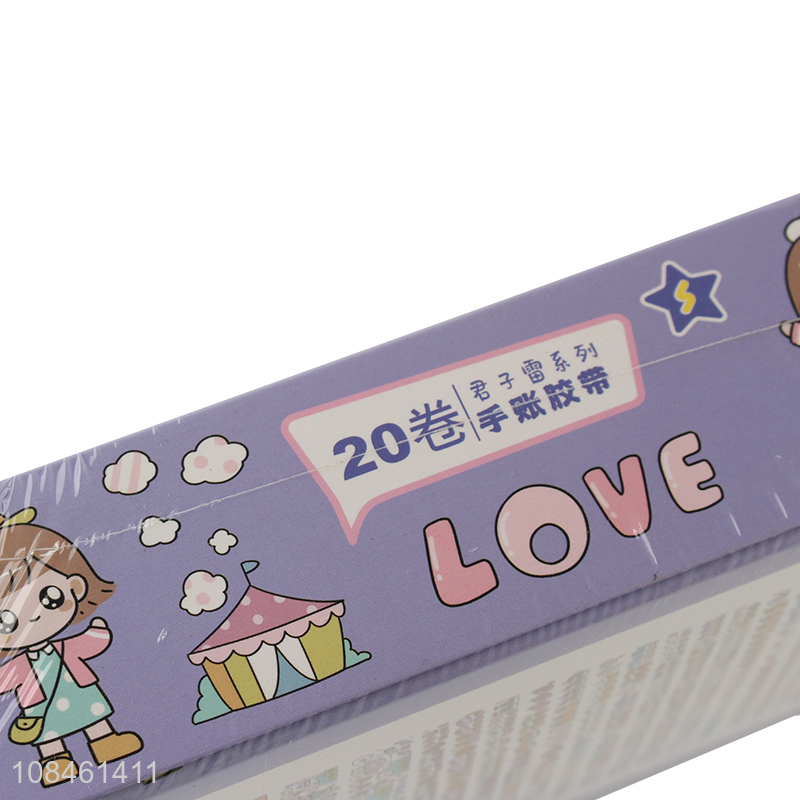 Factory price cartoon printed hand account adhesive tape set