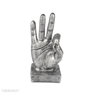 Wholesale creative hand figurine gesture hand sculpture home decoration