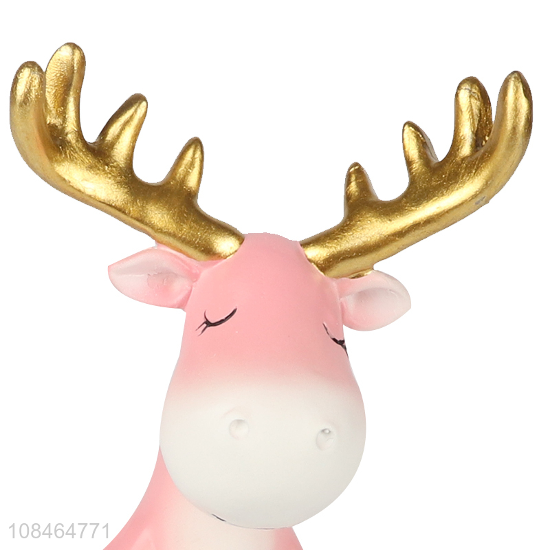 Chin improts resin reindeer figurine craft resin animal statues for kids