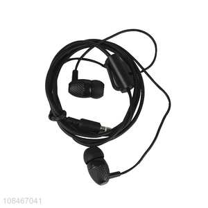 Cheap price black PVC game wired headphones
