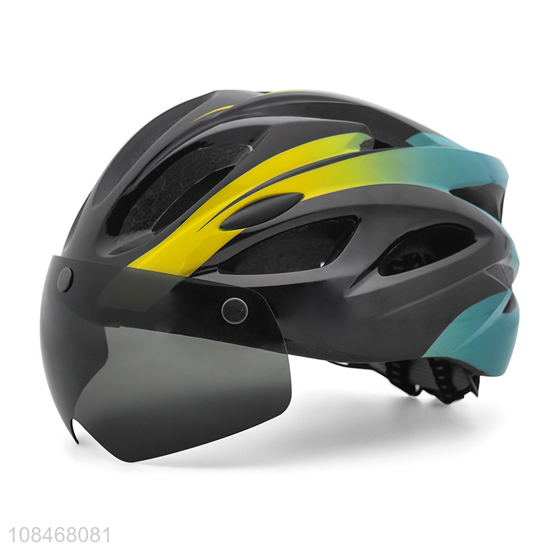 Wholesale youth adults mountain bike helmet with magnetic goggle & back light