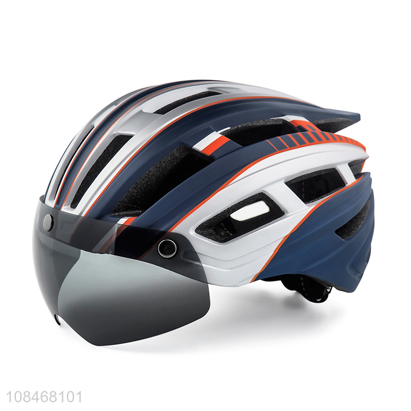 Professional supply adults mountain bike helmet with magnetic goggle & back light