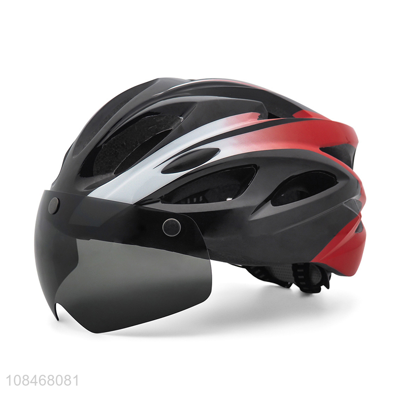 Wholesale youth adults mountain bike helmet with magnetic goggle & back light