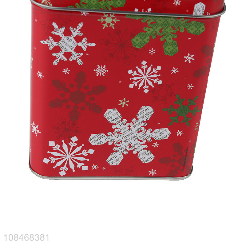 Online wholesale christmas printed tin storage box packaging box