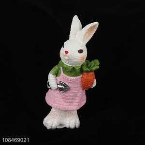 Hot sale Easter home decoration cute resin bunny figurine Easter gifts
