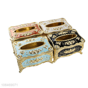 Best selling multicolor delicate table decoration tissue box