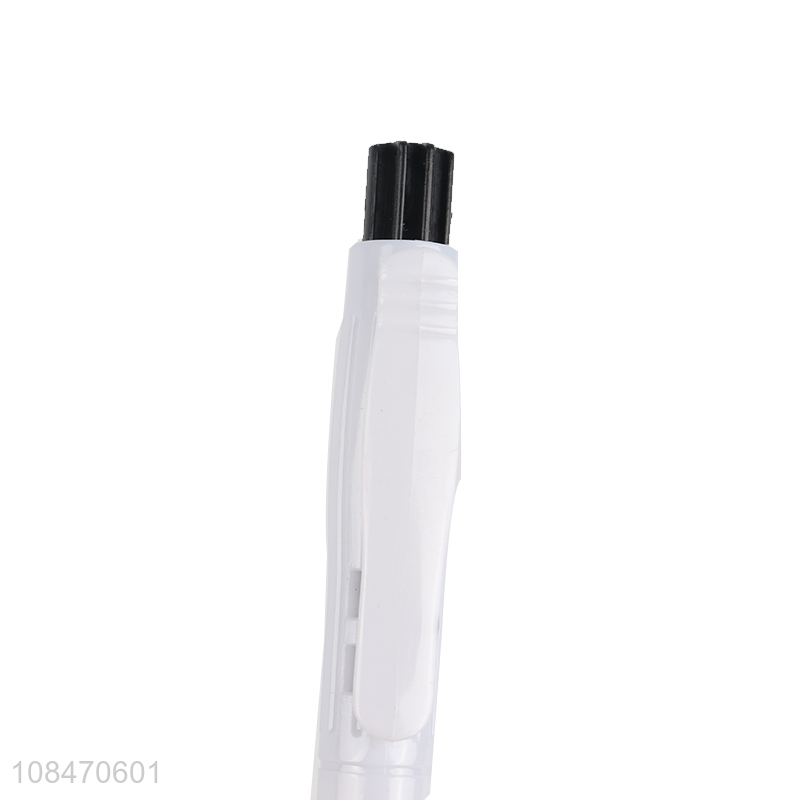 Factory direct sale white plastic ballpoint pen for writing supplies