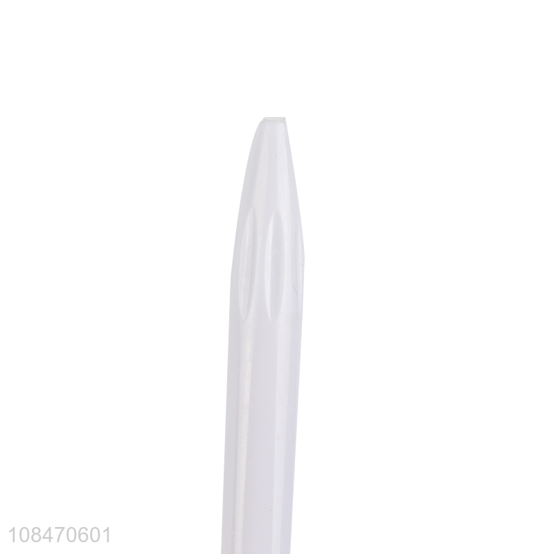 Factory direct sale white plastic ballpoint pen for writing supplies