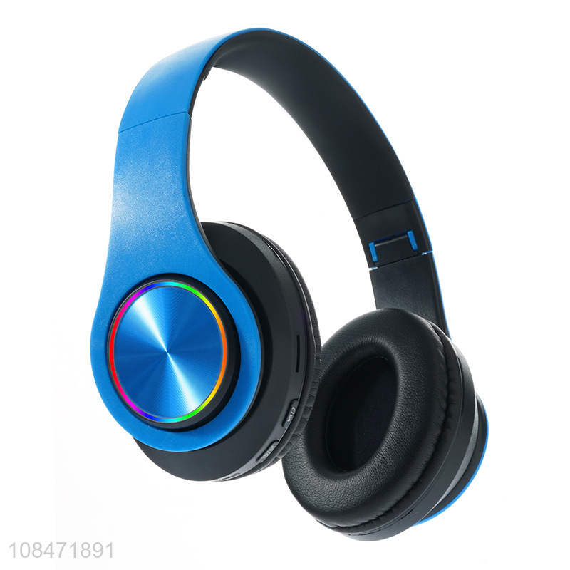 Good quality 5.0 waterproof stereo wireless bluetooth headphones with led light