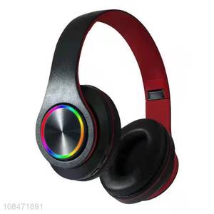 Good quality 5.0 waterproof stereo wireless bluetooth headphones with led light